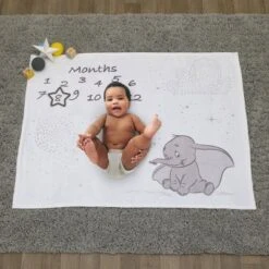 Disney Dumbo Super Soft Milestone Baby Blanket -Disney GUEST f1c64674 9c3b 4a6c a1b2 5004b3bbf6d8