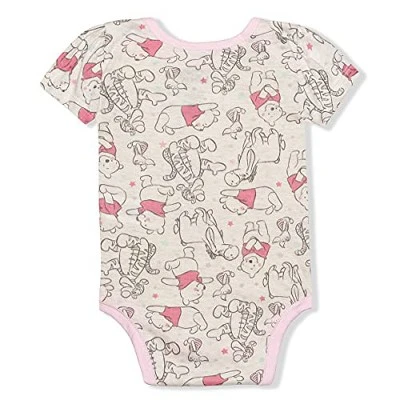 Disney Girl's 3-Pack Character Print Short Sleeve Bow Front Baby Creeper Set 4 Disney Girl's 3-Pack Character Print Short Sleeve Bow Front Baby Creeper Set - Image 4