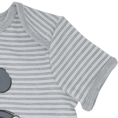 Disney Mickey Mouse Baby Bodysuit Pants Bib And Hat 4 Piece Outfit Set Newborn To Infant 5 Disney Mickey Mouse Baby Bodysuit Pants Bib And Hat 4 Piece Outfit Set Newborn To Infant - Image 5