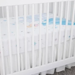 Disney Princess Cinderella - Light Blue And White Photo Op Fitted Crib Sheet -Disney GUEST fb7987fb ce47 432b 8ba2 b278431548a0