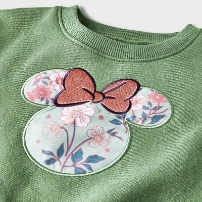 Baby Girls' Disney Mickey Mouse & Friends Solid Top And Bottom Set - Green 2 Baby Girls' Disney Mickey Mouse & Friends Solid Top And Bottom Set - Green - Image 2
